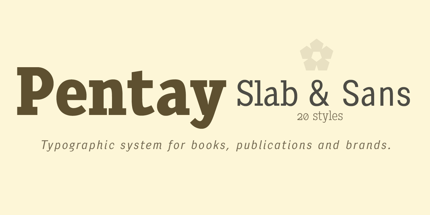 Пример шрифта Pentay Slab #1